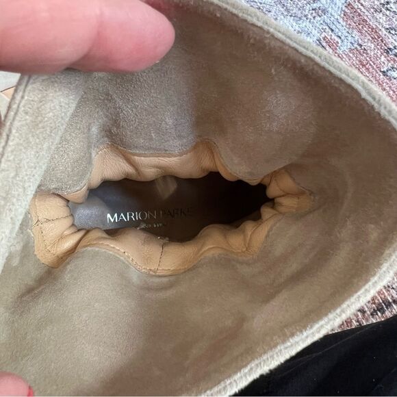 Marion Parke Lola Suede Pull On Luxury Designer Ankle Boots Bootie Women Size 36 - Picture 13 of 14